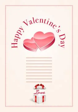 Vector Valentines Day design template. Stock Illustration