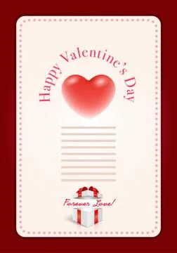 Vector Valentines Day design template. Stock Illustration