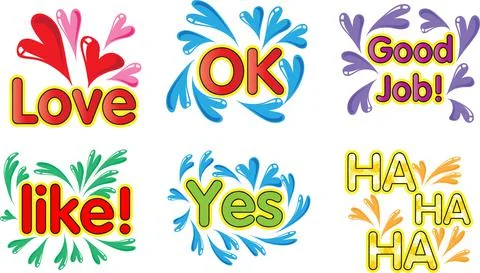 Vector Valentine's Day heart shape greeting card Sticker Stock Illustration