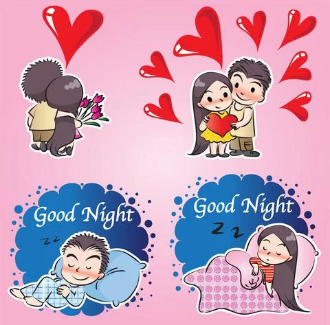 Vector Valentine's Day heart shape greeting card Sticker Stock Illustration