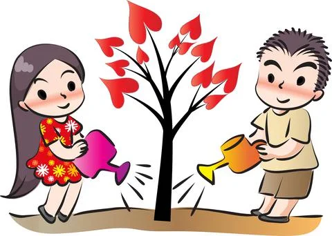 Vector Valentine's Day heart shape greeting card Sticker Stock Illustration