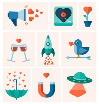 Vector valentine's day, love concept illustrations Stock Illustration