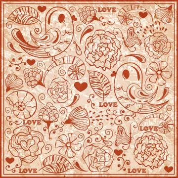 Vector  valentine's day  pattern Stock Illustration