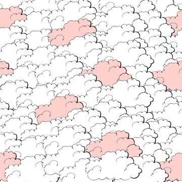 Vector Valentines day seamless pattern with red small hearts isolated on white Stock Illustration