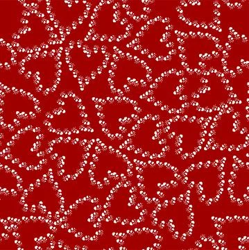 Vector. Valentine's day seamless pattern with cute, hearts made of hearts. Stock Illustration