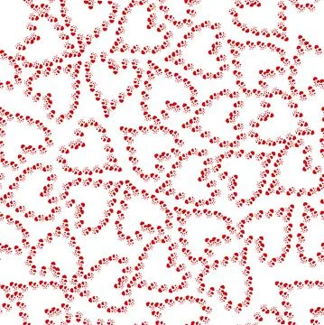 Vector. Valentine's day seamless pattern with hearts made of hearts. Stock Illustration