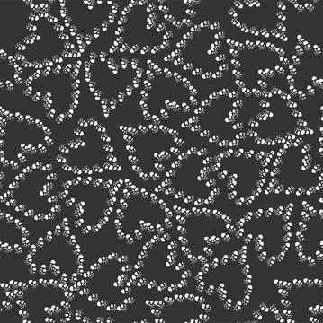 Vector. Valentine's day seamless pattern with hearts made of hearts. Stock Illustration