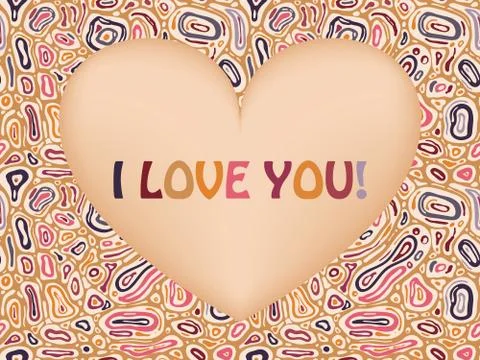 Vector valentine's greeting card Illustrazione stock