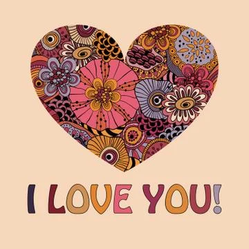 Vector valentine's greeting card Stock Illustration