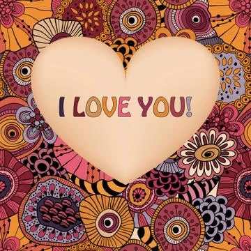 Vector valentine's greeting card Illustrazione stock