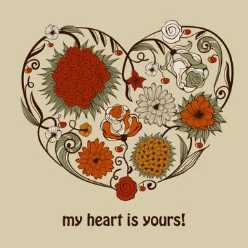 Vector valentine's greeting card Stock Illustration