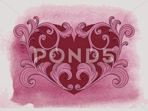 Vector valentine's greeting card Stock Illustration