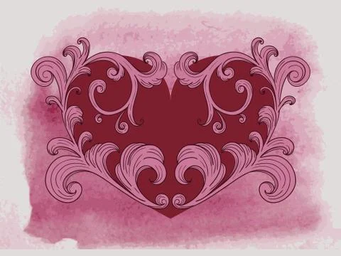 Vector valentine's greeting card Illustrazione stock