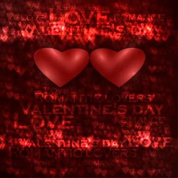 Vector valentines hearts illustration Illustrazione stock