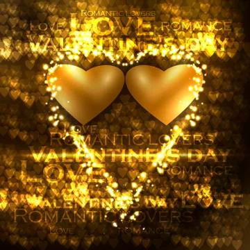 Vector valentines hearts illustration Stock Illustration