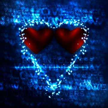 Vector valentines hearts illustration Stock Illustration