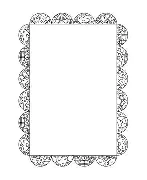 Vector Valentines logo composition frame for text with heart, envelope, cloud 스톡 일러스트