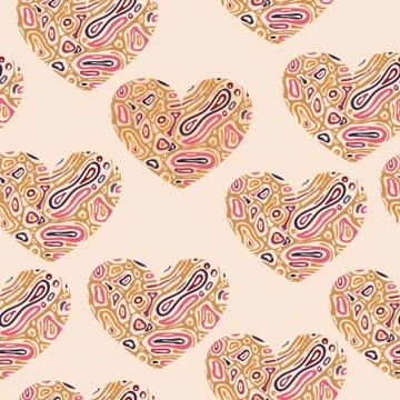Vector valentine's seamless abstract pattern イラスト素材