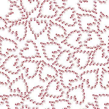 Vector. Valentine's seamless pattern with cute lovers, hearts made of hearts Stock Illustration