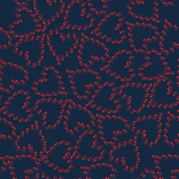 Vector. Valentine's seamless pattern with cute lovers, hearts made of hearts Stock Illustration