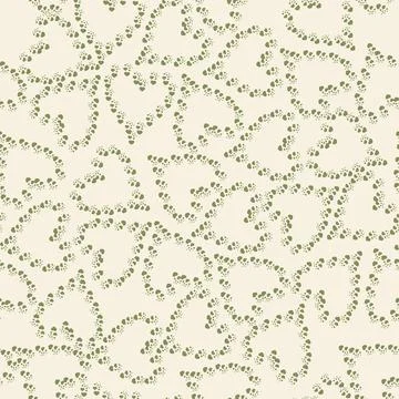 Vector. Valentine's seamless pattern with cute lovers, hearts made of hearts Stock Illustration