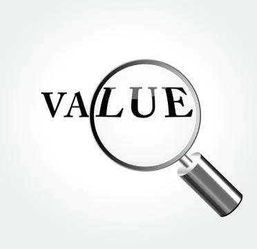 Vector value concept illustration Illustrazione stock