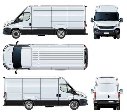 Vector van template isolated on white Stock Illustration