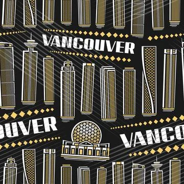 Vector Vancouver Seamless Pattern Stock Illustration