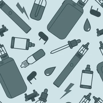 Vector vaping pattern. Stock Illustration