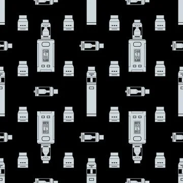 Vector vaporizer atomizers types pattern. Stock Illustration