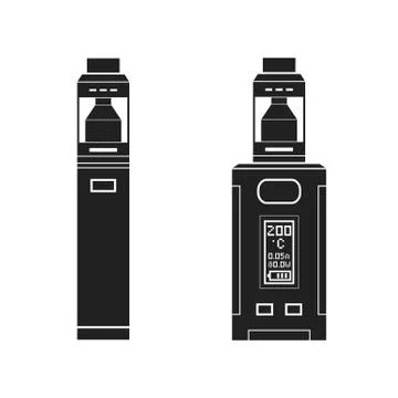 Vector vaporizers mods types illustration. Stock Illustration
