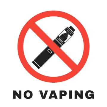 Vector vaporizers prohibited sign design. Stock Illustration