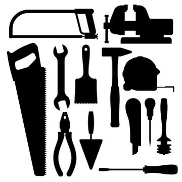 Vector various color flat design house repair instruments equipment icons Stock Illustration