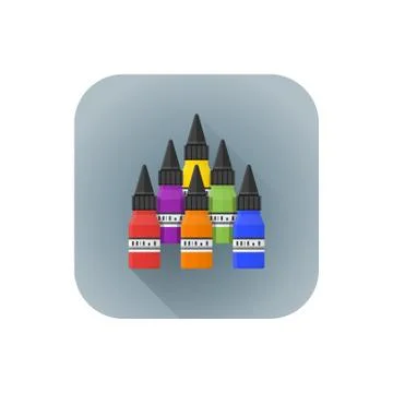 Vector various color tattoo inks. Stock Illustration
