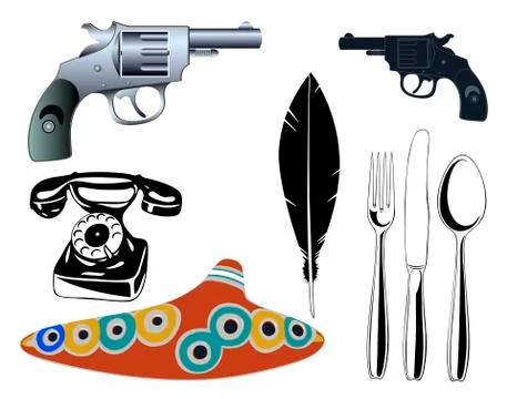 Vector various objects - design elements Stock Illustration