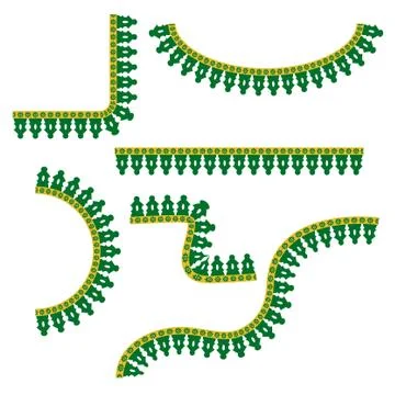 Vector various shape Corner Border Decoration Traditional House of Old Jakart Stock Illustration