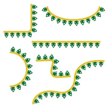 Vector various shape Corner Border Decoration Traditional House of Old Jakart Stock Illustration