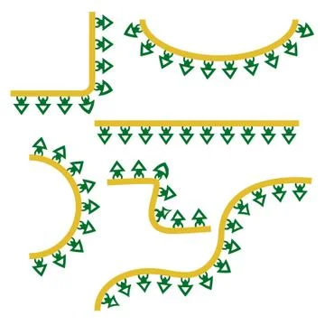 Vector various shape Corner Border Decoration Traditional House of Old Jakart Stock Illustration