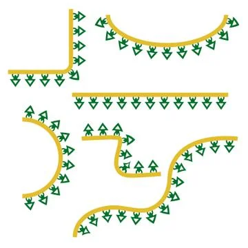 Vector various shape Corner Border Decoration Traditional House of Old Jakart Stock Illustration