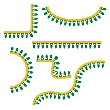 Vector various shape Corner Border Decoration Traditional House of Old Jakart Stock Illustration