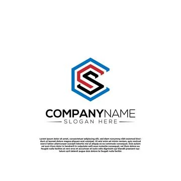 Vector vector Initial C C S creative logo concept. Logo design inspiration Stock Illustration