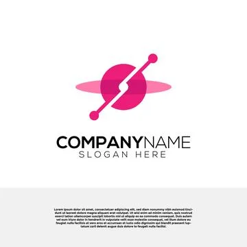 Vector vector initial S with circle power creative logo concept Stock Illustration