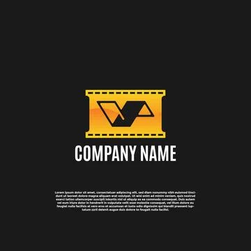 Vector vector Initial V film studio creative logo concept Stock Illustration