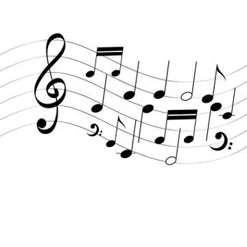 Vector vector music notes Illustrazione stock