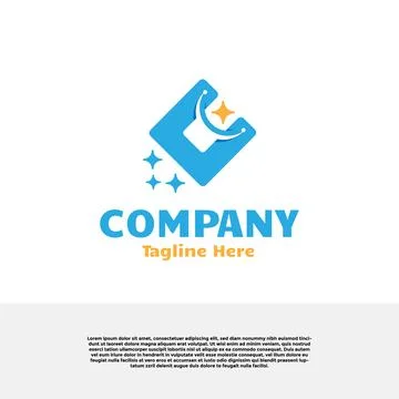 Vector vector shopping bag creative logo concept. Logo design inspiration Stock Illustration