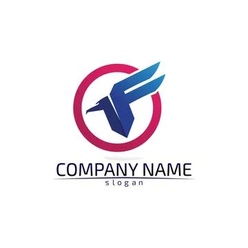 Vector - Vector sign abstract bird in flight Rooster and Chicken Stock Illustration