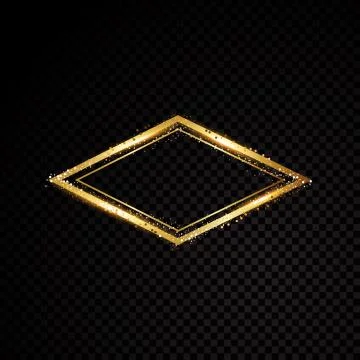 Vector Vegas frame. Shining banner. Isolated on black transparent background Stock Illustration