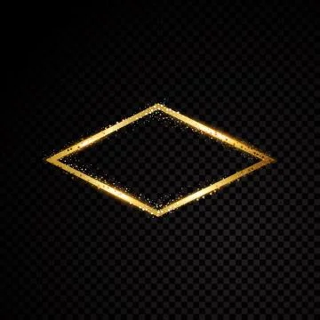 Vector Vegas frame. Shining banner. Isolated on black transparent background Stock Illustration