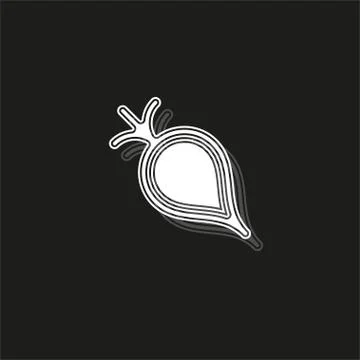 Vector vegetable radish - fresh nature healthy illustration symbol isolated Stock Illustration