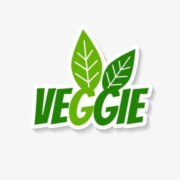 Vector veggie sticker Stock Illustration